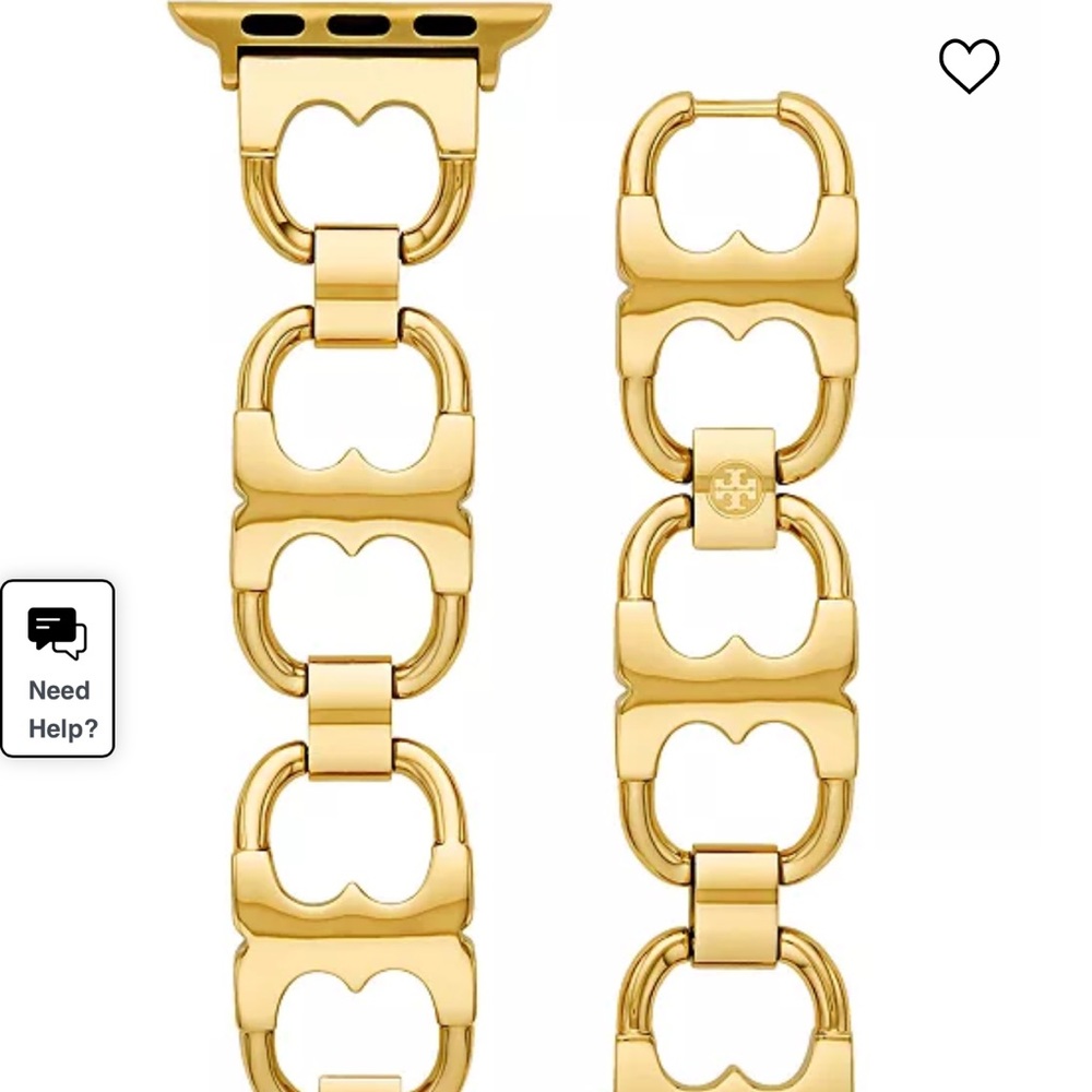Tory Burch Gold Tone Stainless Steel Gemini Link Bracelet for Apple Watch